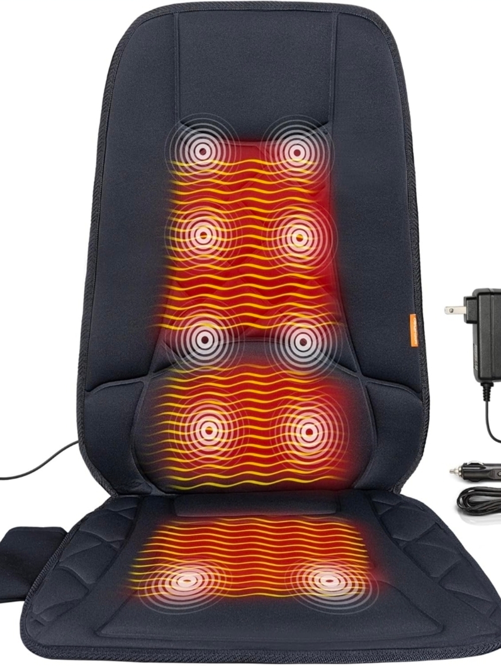 Massage Seat Cushion with Heat, 10 Vibration Motors, Seat Cover/ Pad for Pain Re